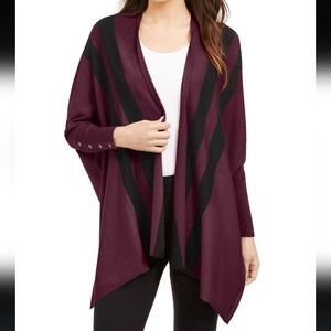 ALFANI Women's Striped Open Front Cardigan